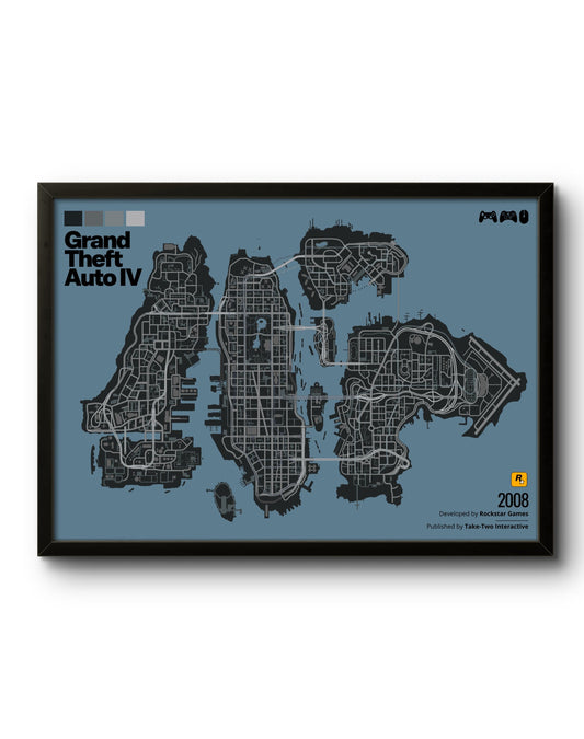 Mapa Grand Theft Auto IV (GTA IV)