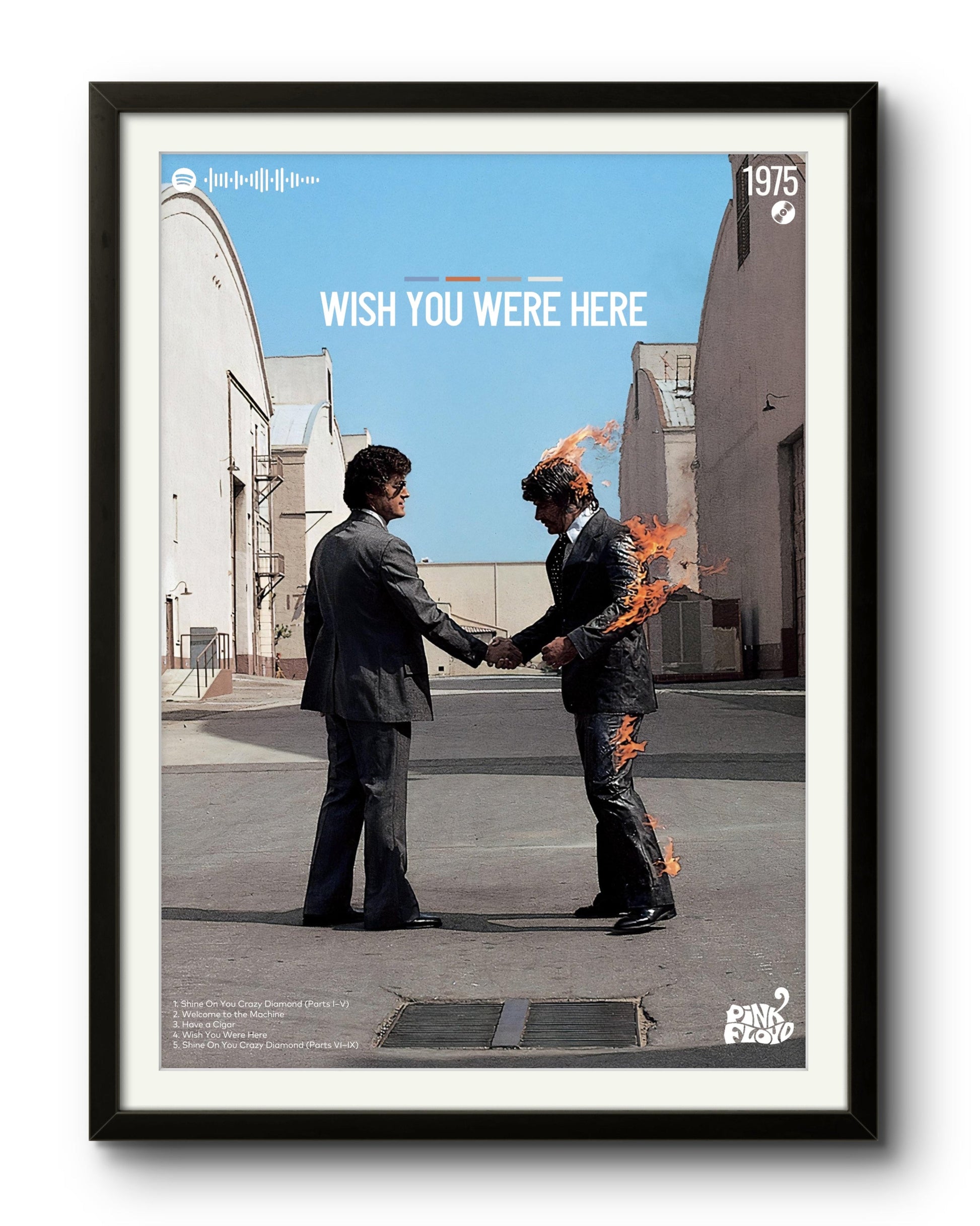 Wish You Were Here (1975) by Pink Floyd / Full Canvas